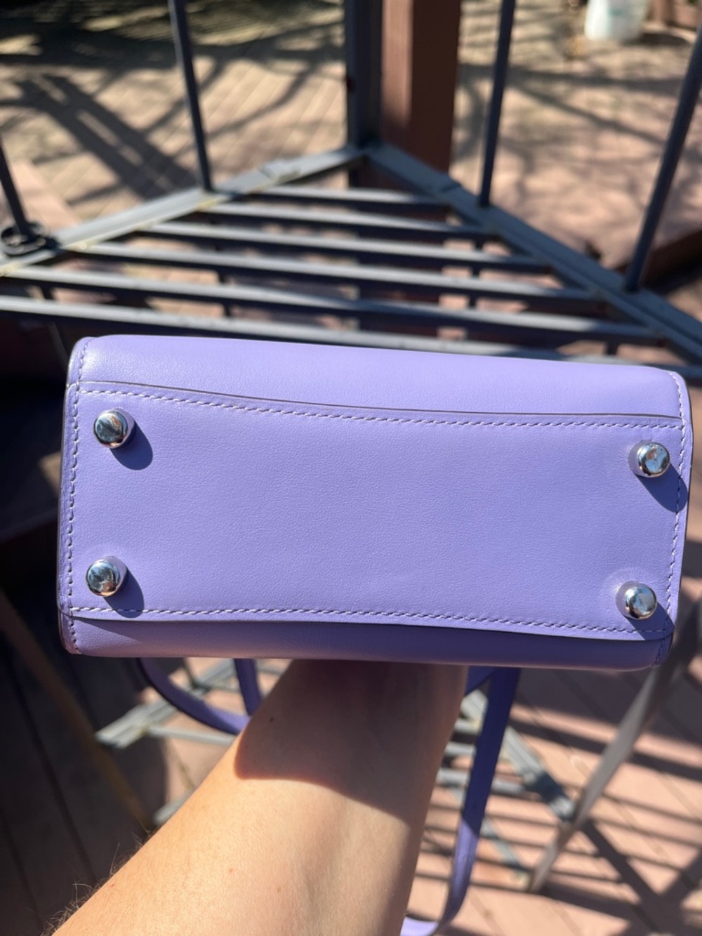 Coach Lavender Mini Satchel Bag with adjustable crossbody - Picture 9 of 17